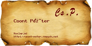 Csont Péter névjegykártya
