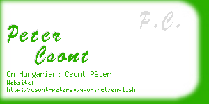 peter csont business card